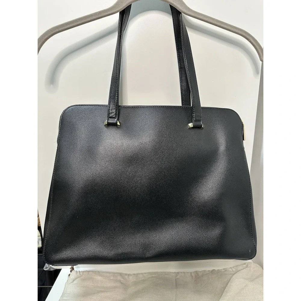 Michael Kors HOUSTON‎ DOUBLE ZIP Crossgrain BLACK Satchel